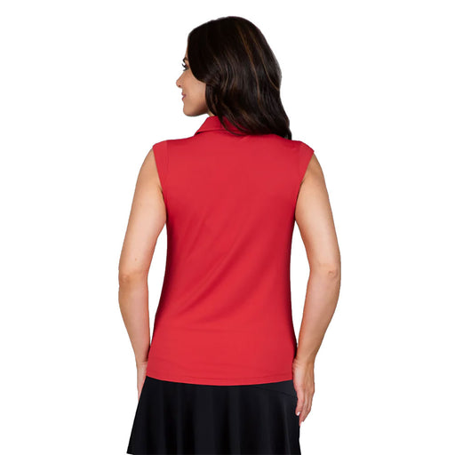 Ibkul Solid Sleeveless Womens Golf Polo