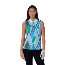 Load image into Gallery viewer, Daily Sports Fusion Womens Sleeveless Golf Polo - Stripe Fusion/L
 - 1