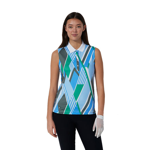 Daily Sports Fusion Womens Sleeveless Golf Polo - Stripe Fusion/L
