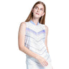 Lucky in Love Lavender Love Chevron Zip Womens Golf Tank