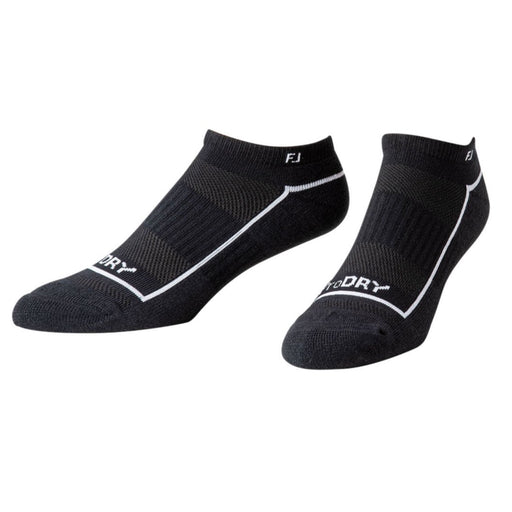 FootJoy ProDry Low Cut Black Womens Golf Socks - Black/6-9