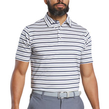 Load image into Gallery viewer, FootJoy Mixer Stripe Lisle Mens Golf Polo - Wht/Hth Gry/Nvy/XL
 - 1