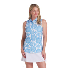 Load image into Gallery viewer, Puma Golf Cloudspun Botanic Womens SL Golf Polo - Wht/Team Lt Blu/L
 - 1