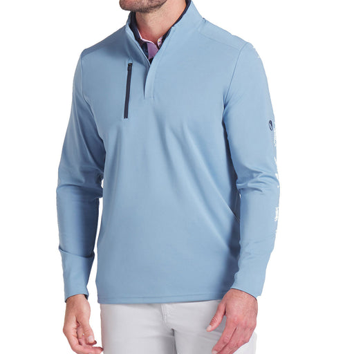 PUMA Golf X AP Cloudspun Tech Men Golf Quarter-Zip - Zen Blue/XL