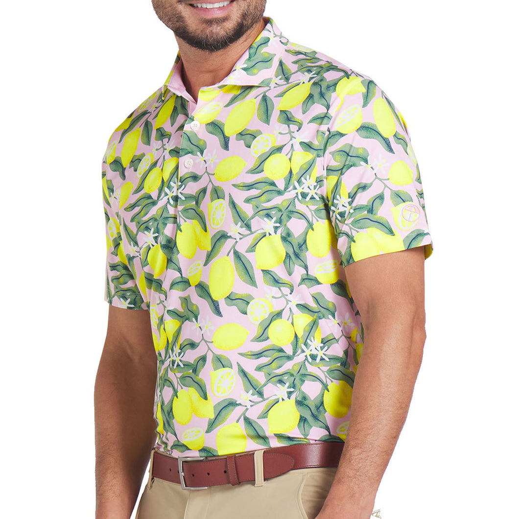 Puma X Arnold Palmer Lemon Branch Mens Golf Polo - Pale Pink/XL