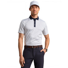 Load image into Gallery viewer, Rhone Sport Micro Foulard Mens Golf Polo - True Nvy Foulrd/XL
 - 2