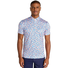 Load image into Gallery viewer, Redvanly Fourcy Mens Golf Polo - Coral/Blu Multi/XXL
 - 1