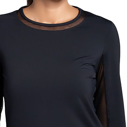 Ibkul Essential Solid LS Crew Mesh Wmn Tenns Shirt