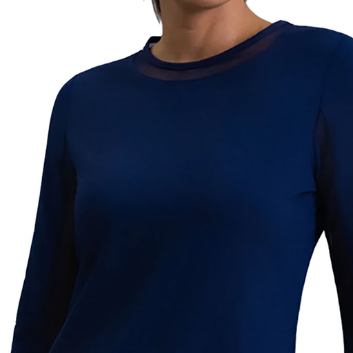 Ibkul Essential Solid LS Crew Mesh Wmn Tenns Shirt