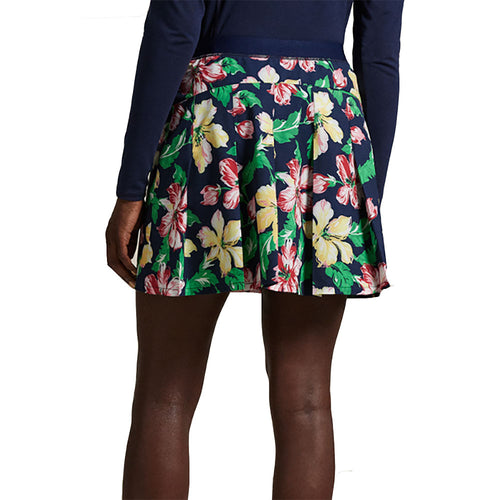 RLX Polo Golf 4-Way Stretch Back Pleated 17 Inch Hibiscus Womens Golf Skort - 2