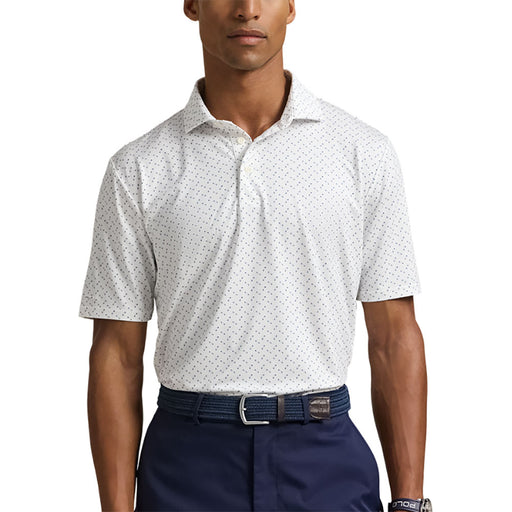 RLX Golf SS Ltwt Airflow Deco Toss Mens Golf Polo - Ceramic White/XL