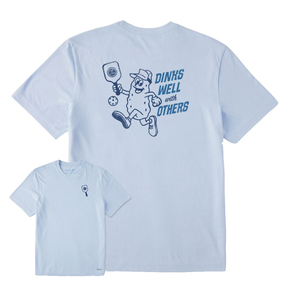 Life Is Good Dinks Well with Others GB Men T-Shirt - Glacier Blue/XXL