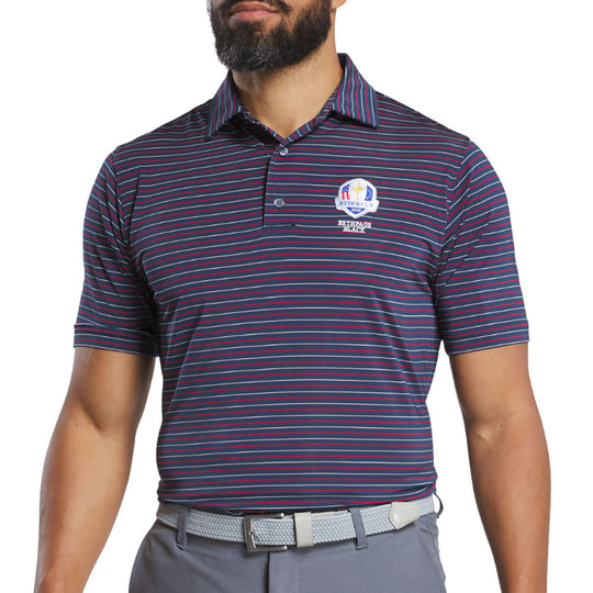 FootJoy Ryder Cup Heather Stripe Lisle Mens Golf Polo