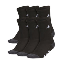 Load image into Gallery viewer, Adidas Athletic Cushioned Youth Crew Socks 6-Pack - Black/O Gry/Wht/L
 - 1
