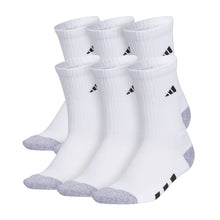 Load image into Gallery viewer, Adidas Athletic Cushioned Youth Crew Socks 6-Pack - White/Grey/Blk/L
 - 2