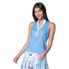 Lucky in Love Linen Streak Womens Golf Tank
