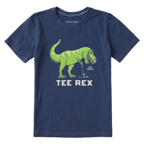 Life Is Good Tee Rex Golf Boys Crusher T-Shirt - Darkest Blue/M