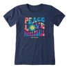 Life Is Good Tie Dye Pickleball Short Sleeve Womens T-Shirt