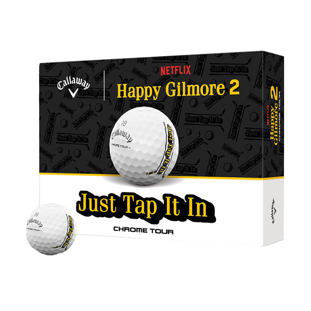 Callaway Chrome Tour Happy Gilmore 2 Golf Balls Dz - Just Tap It In