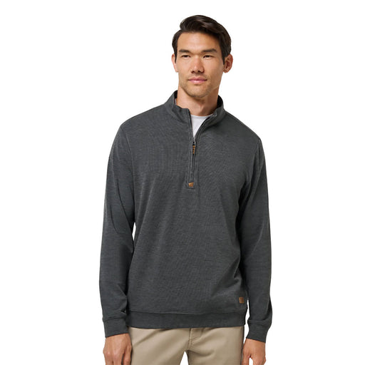 TravisMathew Cloud Mens Golf QZ Sweater - Heather Black/XXL