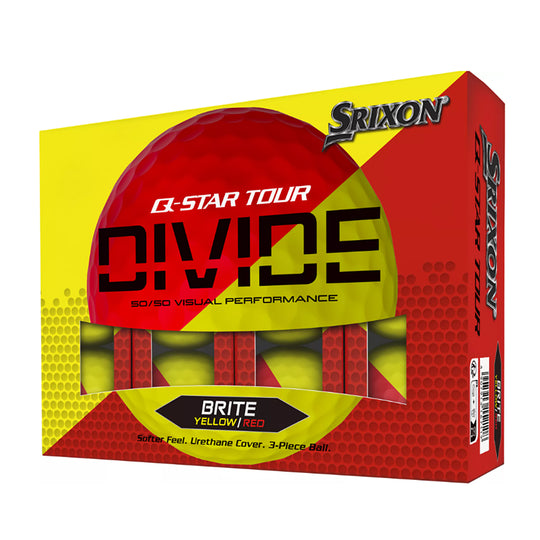 Srixon Q-Star Tour Divide 2 Red Golf Balls - Dozen