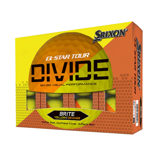 Srixon Q-Star Tour Divide 2 Orange Golf Balls - Dozen