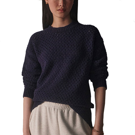 Varley Grady Boucle Womens Knit Sweater - Evening Blue/M