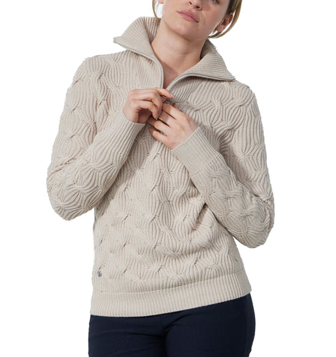 Daily Sports Ermont Unlined Womens Golf Sweater - Raw Beige/XL