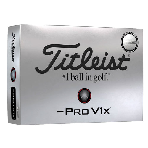 Titleist Pro V1x Left Dash AIM Enhanced Alignment Golf Balls - Dozen