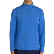 Load image into Gallery viewer, Redvanly Loma Back Yoke Mens Golf Quarter-Zip - Blue Yonder/XL
 - 1