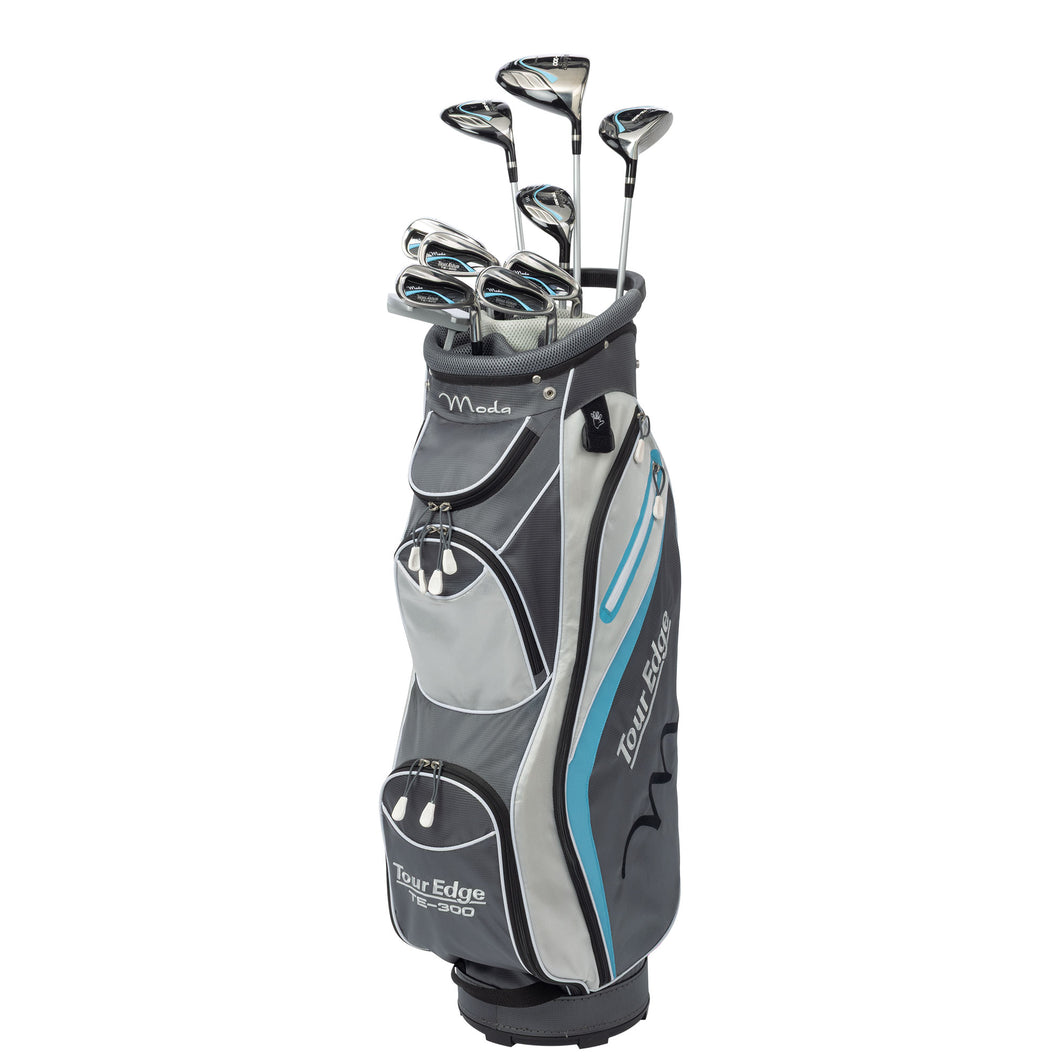 Tour Edge TE-300 Moda Womens RH Complete Golf Set - Silver/Blue/Standard