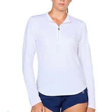 Load image into Gallery viewer, Sofibella UV Colors Womens Half-Zip LS Golf Shirt - White/XL
 - 1