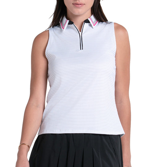 Lucky in Love Chateau Stripes Womens Golf Tank Top