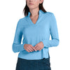 Lucky in Love Pleated Neck Womens Longsleeve Golf Shirt