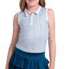 Lucky In Love Glow Point Zip Girls Sleeveless Golf Polo