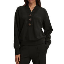 Load image into Gallery viewer, Varley Lucine Button Front Sweat Womens Pullover - Black/L
 - 1