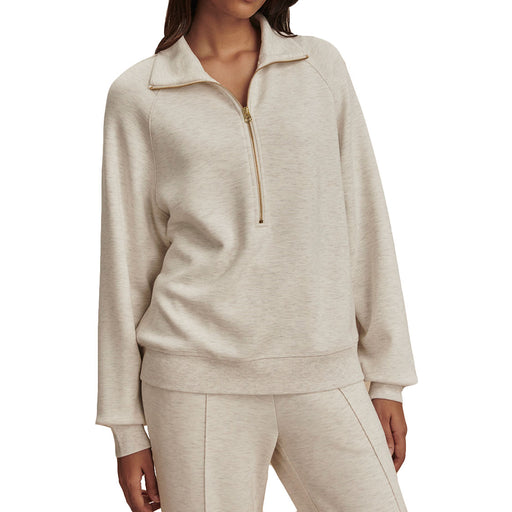 Varley Selene Half Zip Sweat Womens Pullover - Ivory Marl/L