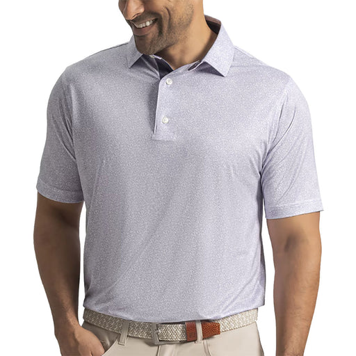 FootJoy Speckle Print Lisle Mens Golf Polo - Dusty Violet/Wt/XXL