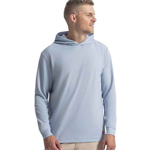 FootJoy Textured Jacquar Pullover Mens Golf Hoodie - Chambray/XL
