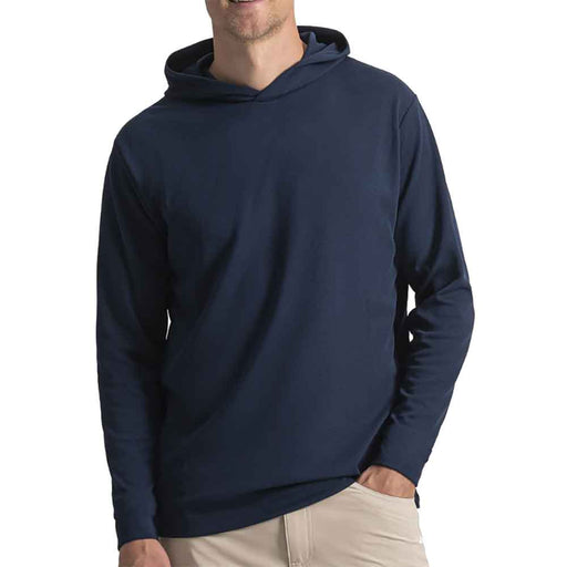 FootJoy Textured Jacquar Pullover Mens Golf Hoodie - Navy/XXL