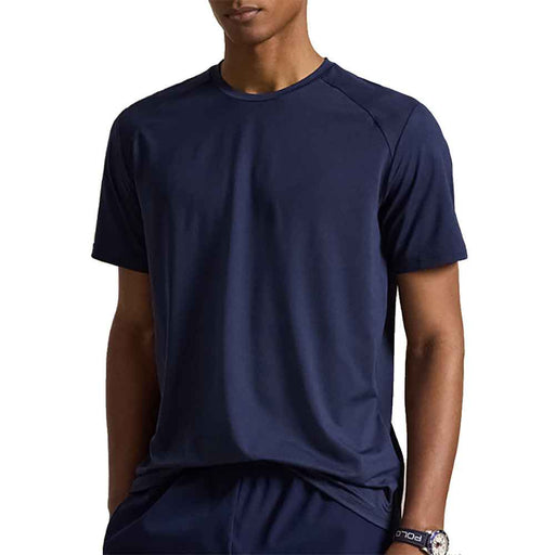 RLX Ralph Lauren Airflow Peach Mens Tennis Shirt - Refined Navy/XL