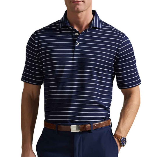 RLX Ralph Lauren Yarn-Dyed Tour Pique Shortsleeve Mens Golf Polo