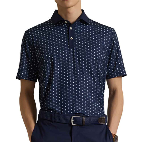 RLX Ralph Lauren Lightweight Airflow Skull and Clubs Shortsleeve Mens Golf Polo