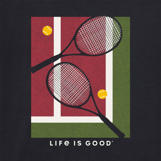 Life Is Good Tennis Court SS Crusher Mens T-Shirt