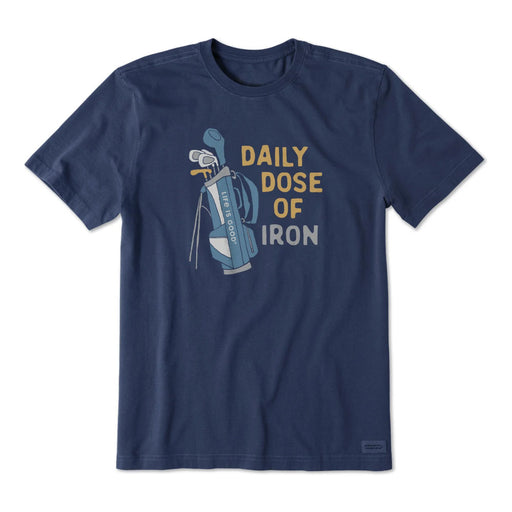 Life Is Good Daily Dose of Iron SS Mens T-Shirt - Darkest Blue/XXL