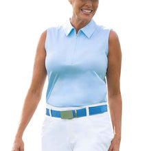 Load image into Gallery viewer, Jofit Sleeveless Womens Golf Polo - Whispy Blue/L
 - 1