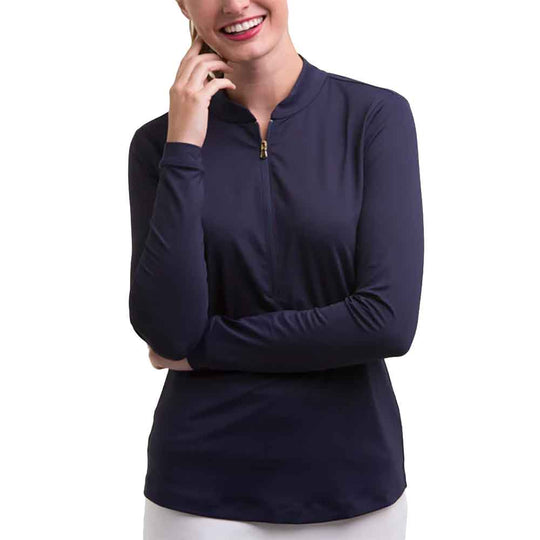 Fairway and Greene Cat Long Sleeve Zip Womens Golf Pullover