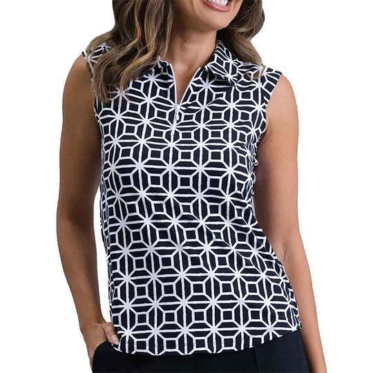 Ibkul Carolyn Sleeveless Womens Golf Polo