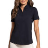 Ibkul Essential Solid Short Sleeve Mock Womens Golf Quarter-Zip
