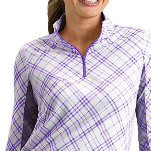 Ibkul Tony Long Sleeve Mock Womens Golf QZ